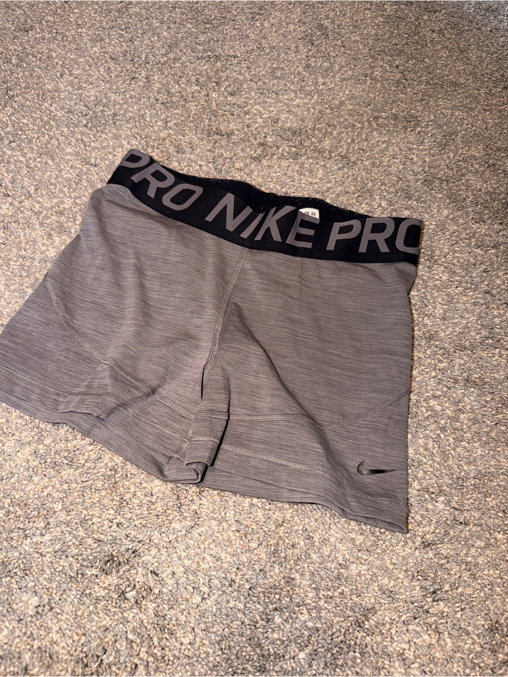 Nike Pro Women's Heather Gray Performance Bike Shorts